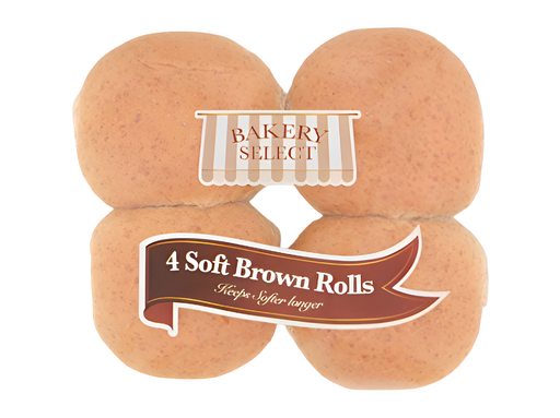 [14722] Bakery Select Roll - Soft Brown 4pc 270g
