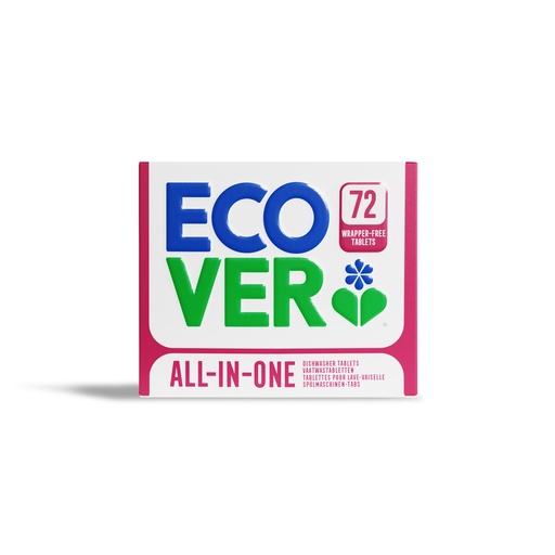 [14674] Ecover Dishwasher Tablets - LARGE All In One 72 Tabs 1.26KG