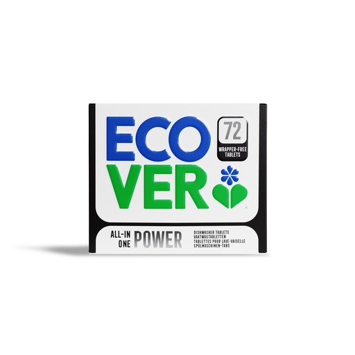 [14675] Ecover Dishwasher Tablets - LARGE All In One Power 72 Tabs 1.26KG