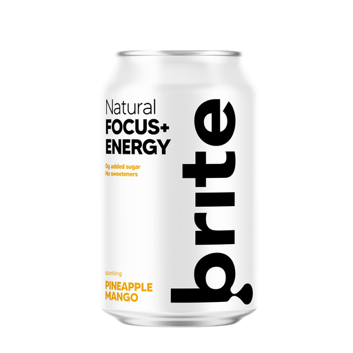 [14744] Brite Natural Focus Energy Drinks - Pineapple Mango X 24 X 330ml