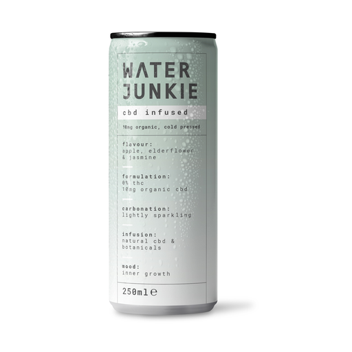 [14741] WaterJunkie 10mg CBD Drinks - Apple Elderflower & Jasmine X 12 X 250ml