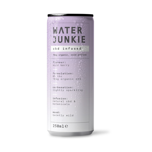 [14742] [50% OFF] [CLEARANCE] (BBD 19/03) WaterJunkie 10mg CBD Drinks - Wild Berry X 12 X 250ml