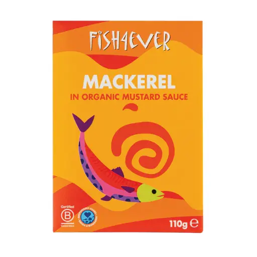 [14752] [15% OFF] Fish 4 Ever Organic Mackerel - Fillets in Mustard sauce X 12 X 110g