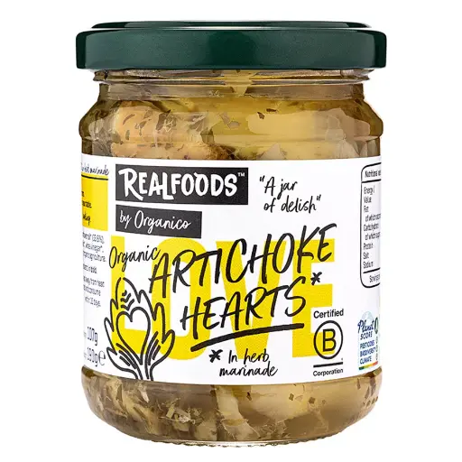 [14756] Organico Organic Antipasti - Artichoke Hearts in Herb Marinade X 5 X 190g