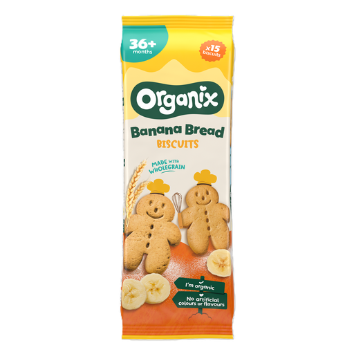 [14772] Organix Organic Toddler Biscuits - Banana Bread X 6 X 135g