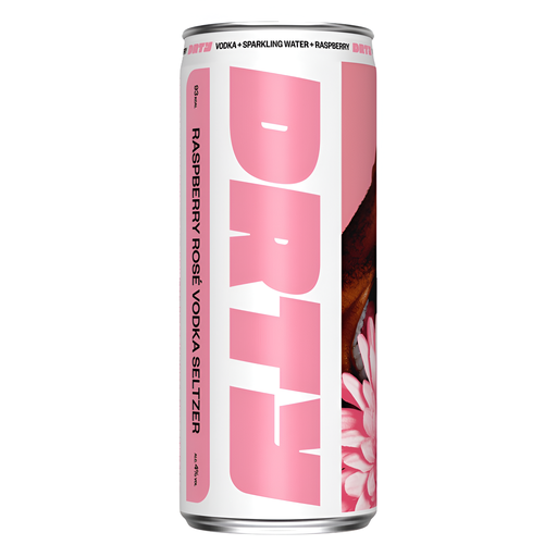 [14833] [PRODUCTION ISSUE] DRTY Vodka Seltzer - Raspberry Rose 4% ABV X 12 X 330ml
