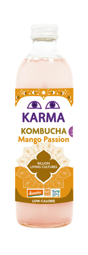 [14800] Karma Kombucha Organic - SMALL BOTTLE Mango Passion X 6 X 500ml