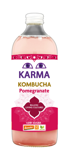 [14802] Karma Kombucha Organic - LARGE BOTTLE Pomegranate X 6 X 1L