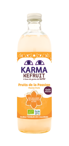 [14810] Karma Kefruit Water Kefir - LARGE BOTTLE Passion Vanilla X 6 X 750ml