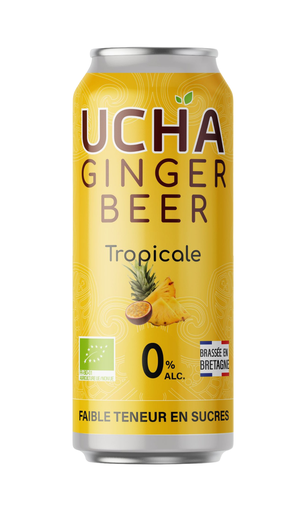 [14813] Ucha Organic Ginger Beer - CAN Tropical X 12 X 330ml