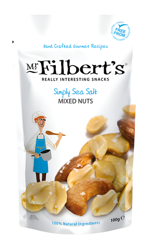 [14893] Mr Filberts Snacking Nuts - Mixed Simply Sea Salt X 12 X 100g