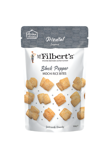 [14897] Mr Filberts Rice Bites - Mochi Oriental Black Pepper X 6 X 150g