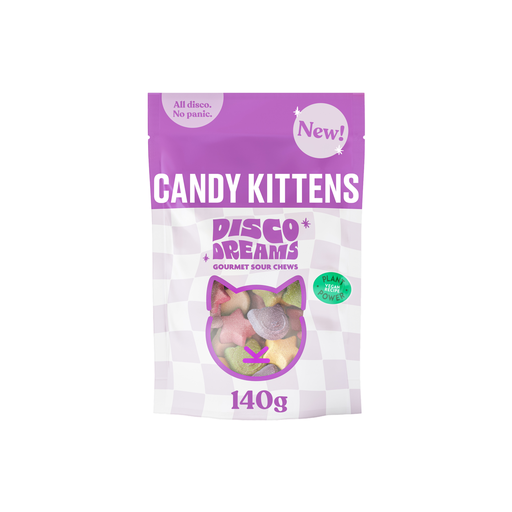 [14850] Candy Kittens Sweets - Sour Disco Dreams X 10 X 140g