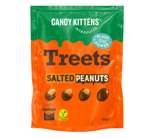 [14853] Treets Chocolate Coated Snacks - Salted Peanuts X 10 X 120g