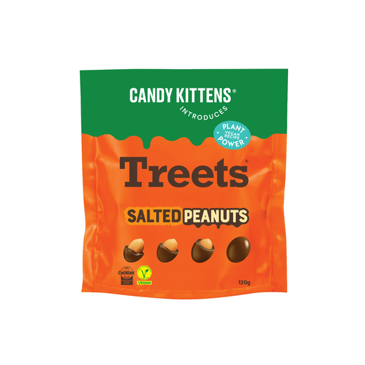 [14853] Treets Chocolate Coated Snacks - Salted Peanuts X 10 X 120g