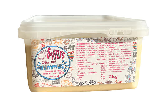 [14826] [PRE ORDER] Soffles Hummus - LARGE All Natural Olive Oil 2kg
