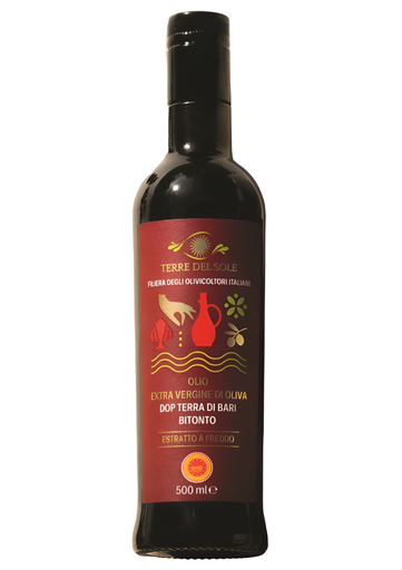 [14912] [10% OFF] Terre Del Sole Olive Oil - Extra Virgin Bari Bitonto PDO X 6 X 500ml