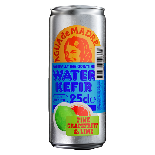 [14988] Agua de Madre Water Kefir - CAN Pink Grapefruit & Lime X 12 X 250ml