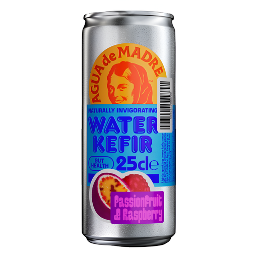 [14990] Agua de Madre Water Kefir - CAN Passionfruit & Raspberry X 12 X 250ml