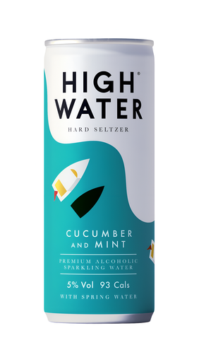 [15022] High Water Hard Seltzer - Cucumber & Mint 5% ABV X 12 X 250ml