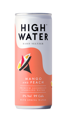 [15023] [15% OFF] High Water Hard Seltzer - Mango & Peach 5% ABV X 12 X 250ml