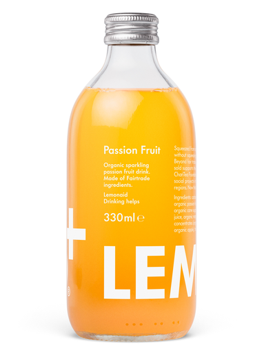 [15075] Lemonaid Organic Sparkling Soft Drink - Passion Fruit X 12 X 330ml