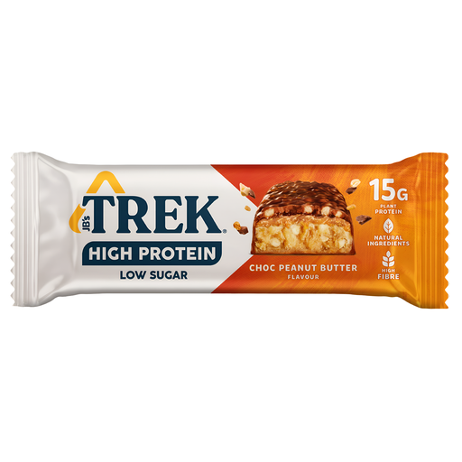 [15088] Trek Flapjack High Protein Low Sugar Bars - Choc Peanut Butter X 12 X 55g