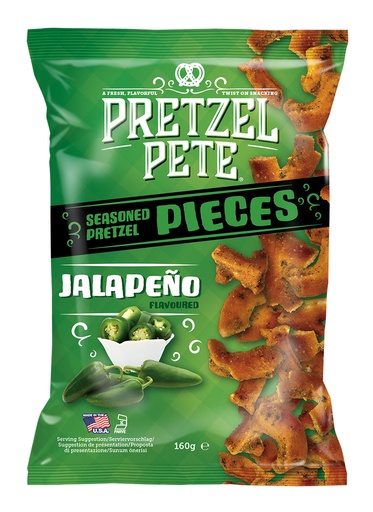 [15147] Pretzel Pete Snacking Pretzels - Pieces Jalapeno X 8 X 160g