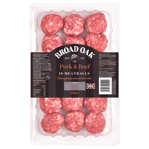 [15156] Broad Oak Meatballs - Pork And Beef 240g