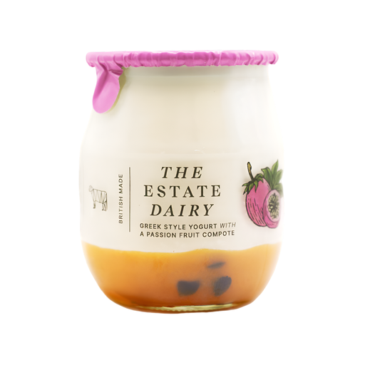 [15163] The Estate Dairy Greek Style Yoghurt - Natural With Passion Fruit 125g