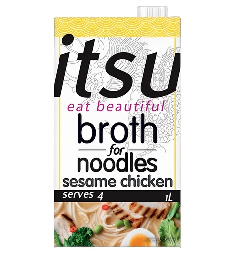 [15184] Itsu Noodle Broth - Sesame Chicken X 6 X 1L