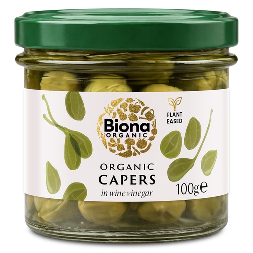 [15189] Biona Organic Veg Jars - Capers In Wine Vinegar X 6 X 100g