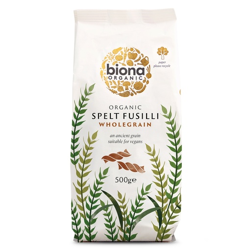 [15194] Biona Organic Spelt Pasta - Wholegrain Fusilli 500g