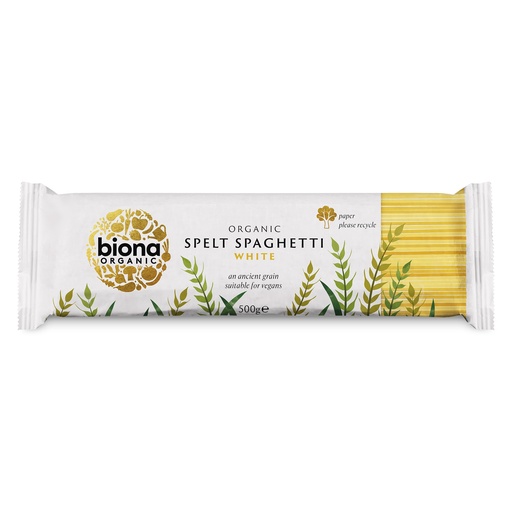 [15197] Biona Organic Spelt Pasta - White Spaghetti 500g