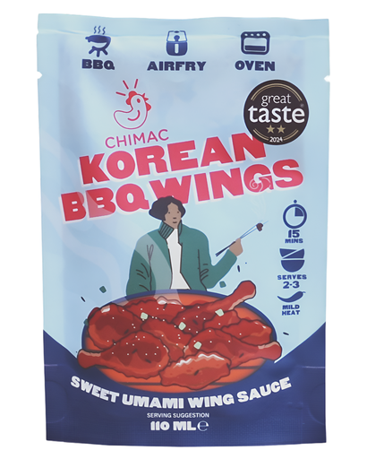[15208] Chimac Korean Sauce - POUCH BBQ Wings X 12 X 110ml