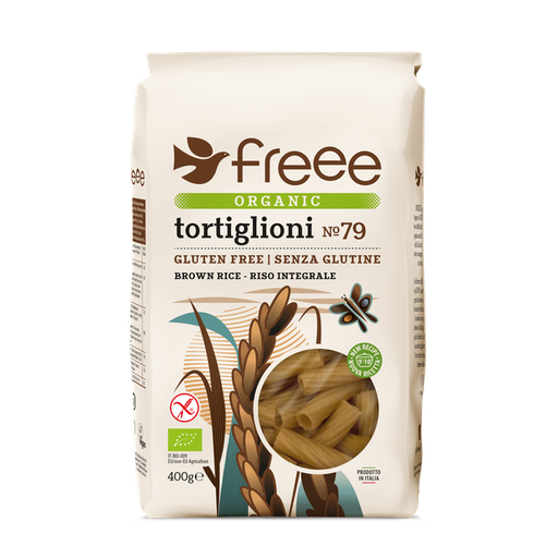 [15210] Freee Organic GF Brown Rice Pasta - Tortiglioni X 8 X 400g