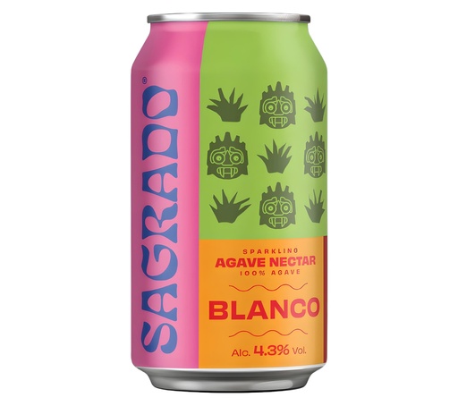 [15214] Sagrado Sparkling Agave Drink - Blanco 4.3% ABV X 12 X 330ml