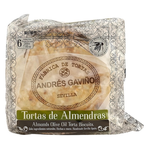 [15225] Gavino Olive Oil Tortas Biscuit - Almond X 10 X 210g