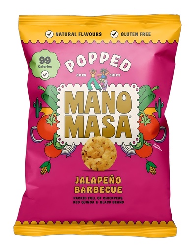 [15235] [20% OFF] Manomasa Popped Tortilla Chips - Jalapeno Barbecue X 8 X 80g