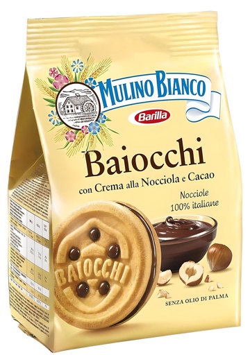 [15229] Mulino Bianco Italian Biscuits - Baiocchi Tubo X 12 X 168g