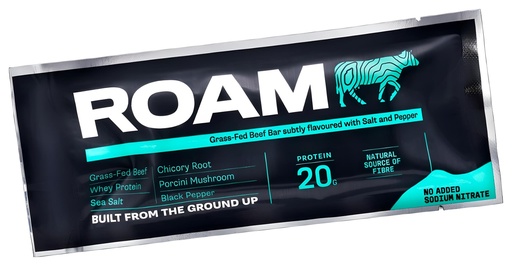 [15240] Roam Foods Grass Fed Beef Bars - Salt And Pepper X 12 X 45g