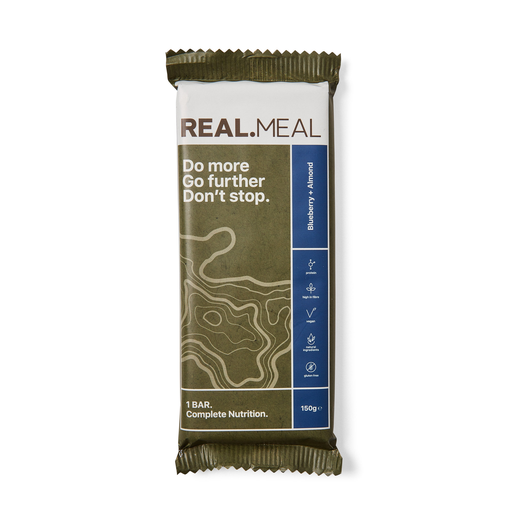 [15297] Real Meal Vegan Meal Replacement Bars - Blueberry and Almond X 10 X 150g