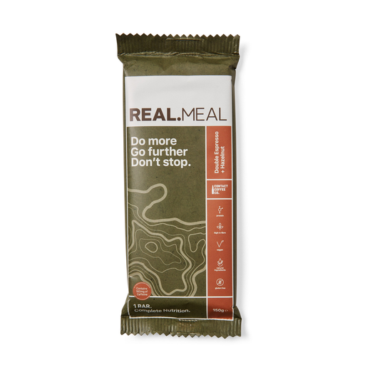 [15298] Real Meal Vegan Meal Replacement Bars - Double Espresso and Hazelnut X 10 X 150g