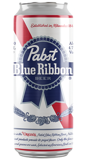 [15307] Pabst Blue Ribbon Beer - CAN Lager 4.7% ABV X 24 X 473ml