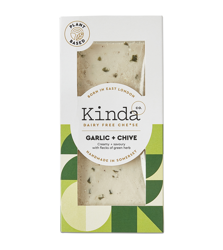 [15324] [PRODUCTION ISSUE] Kinda Co Dairy Free Cheese - Garlic and Chive 120g