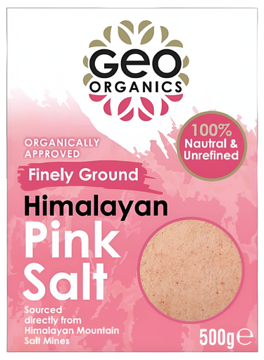 [15353] [SUPPLIER ISSUE] Geo Organics Himalayan Pink Salt - Finely Ground X 6 X 500g