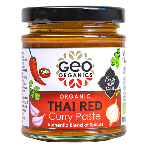 [15354] [15% OFF] Geo Organics Vegan Curry Paste - Thai Red X 6 X 180g