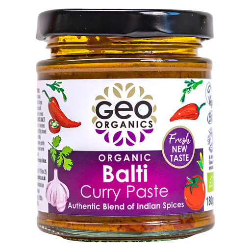 [15357] [15% OFF] Geo Organics Vegan Curry Paste - Balti X 6 X 180g