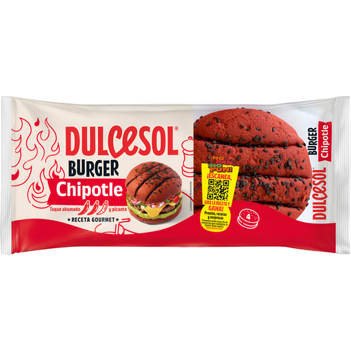 [15364] Dulcesol Buns - Chipotle Burger 4pc 340g