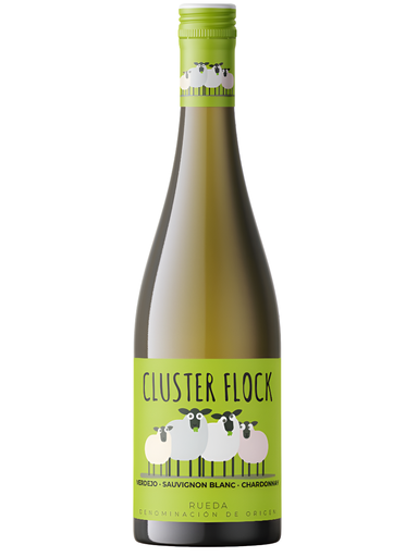 [15378] Cluster Flock White Wine - Verdejo Sauvignon Blanc Chardonnay Rueda 2024 13% ABV SPAIN X 6 X 750ml